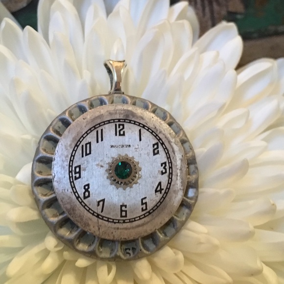 Handcrafted Vintage Watch Face Necklace - Picture 2 of 7